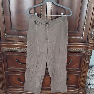 J. Jill Brown Corduroy Pants Straight-Leg